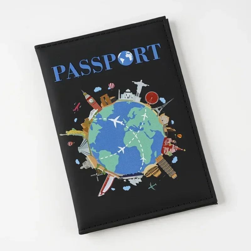 UV Color Print Global Passport Cover Plane Ticket Holder Passport Holder Id Card Holder Passport Covers Travel Accessories