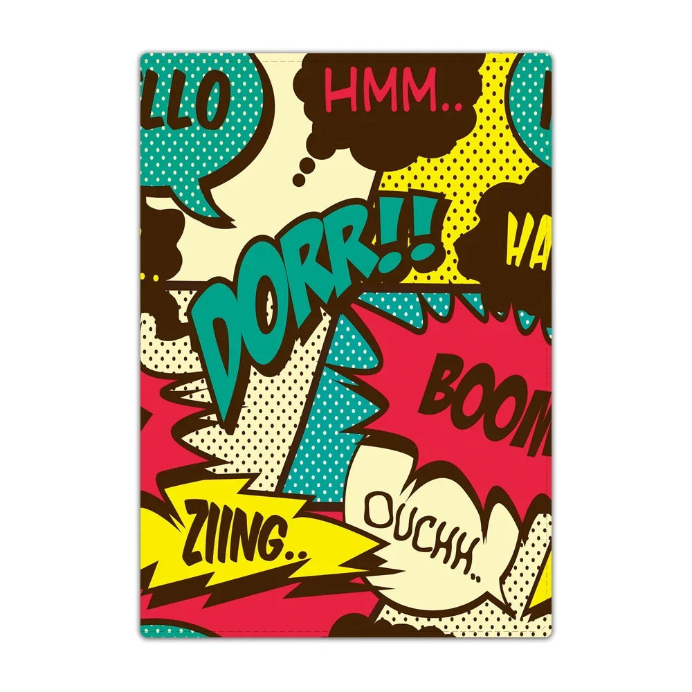 Travel Passport Holder Cover Graffiti Art Pattern Wallet Transparent  ID Card Holders Business Credit Card Holder Case Pouch