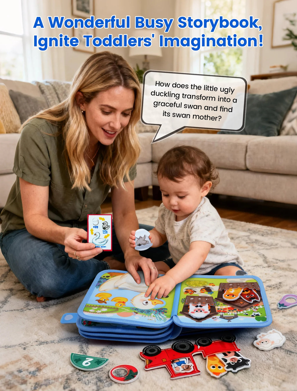 3D Farm Busy Board Quiet Book Soft Felt Montessori Toy For Fine Motor Skills Early Educational Travel Toys For Children Gifts