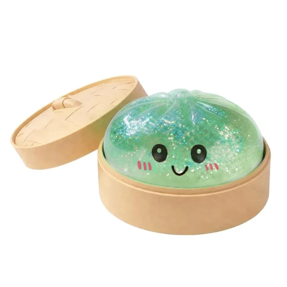 Glitter Dumpling Squishy ULTRA RARE Gold Glitter Hidden Edition Dumplings Sensory Steamer Soft TPR Dough Ball for Stress Relief