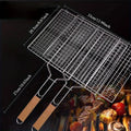 Grill Basket bbq net BBQ Basket Large Folding Grill Basket with Removable Handle.Grill Baskets for Outdoor Grill