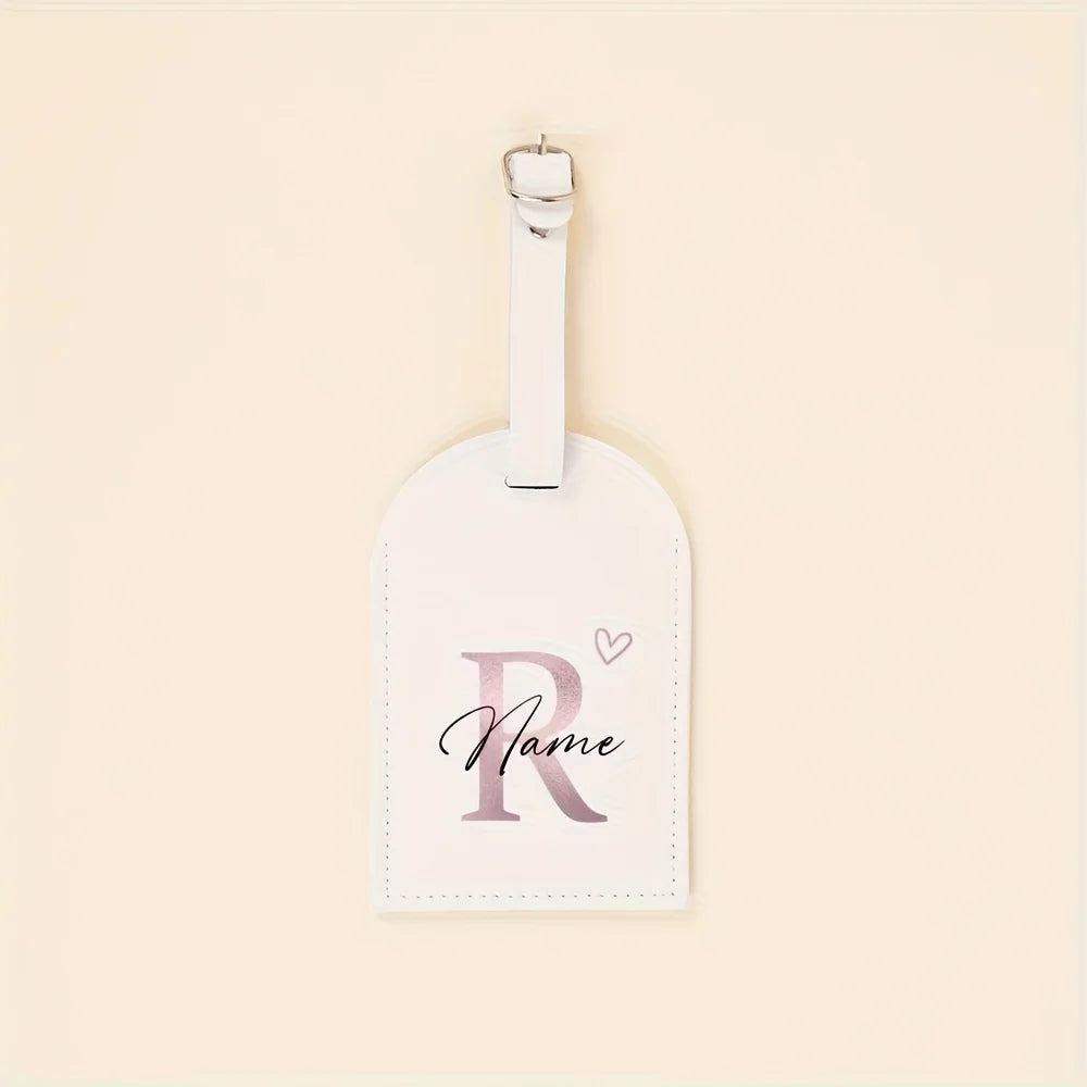Custom Name Tag Font Name/Initials Wedding Travel Gift Customizable Letter (A-Z) Premium Luggage Identifiersuitable for Bags
