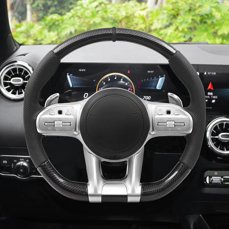 Carbon Fiber Steering Wheel for Mercedes Benz AMG GLE W167 C63 W205 E300 E220 W213 CLS W218 W222 S500 W204 C300 W212 E250 GLC 43