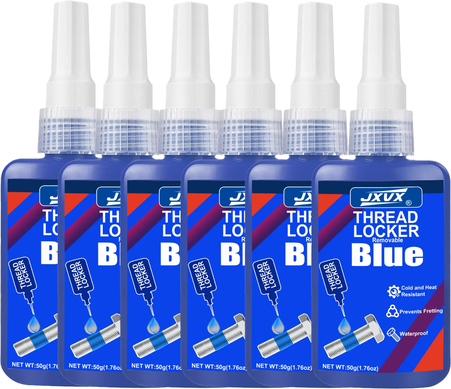 JXVX 50ML243 Blue Thread Locking Agent Medium Strength Anaerobic Adhesive, Suitable for Locking and Sealing Metal Bolts and Nu.