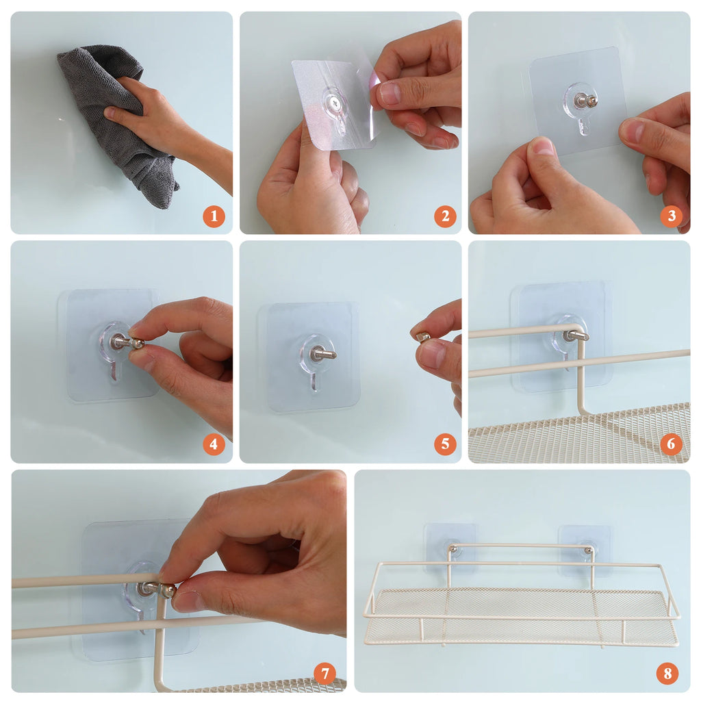 10Pcs No Trace Screw Stickers Invisible Nails Self Adhesive Thick Glue Wall Hooks Non Trace Hook Kitchen Sticker Home Use Multi