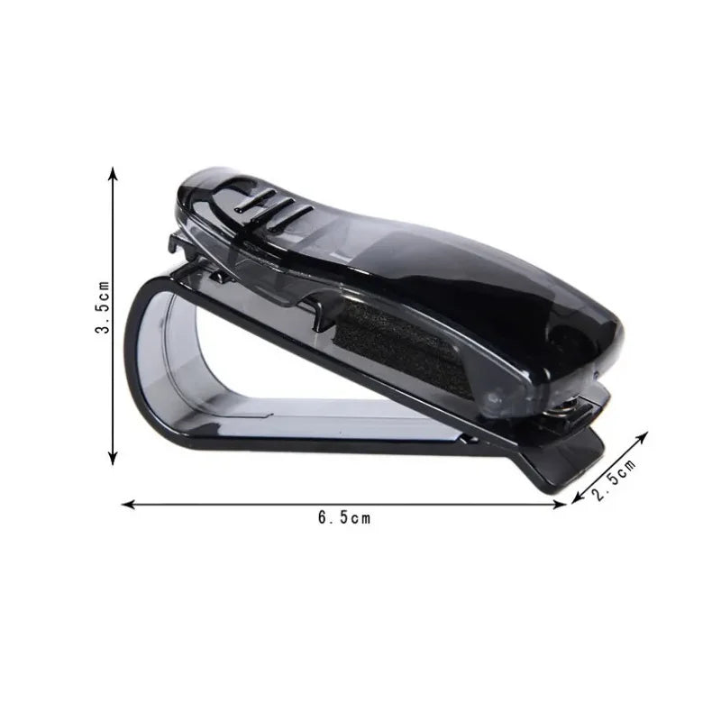 Universal Car Sun Visor Clip Sunglasses Holder Stand Fastener - Eyeglasses Pen Case Card Ticket Organizer Auto Accessories