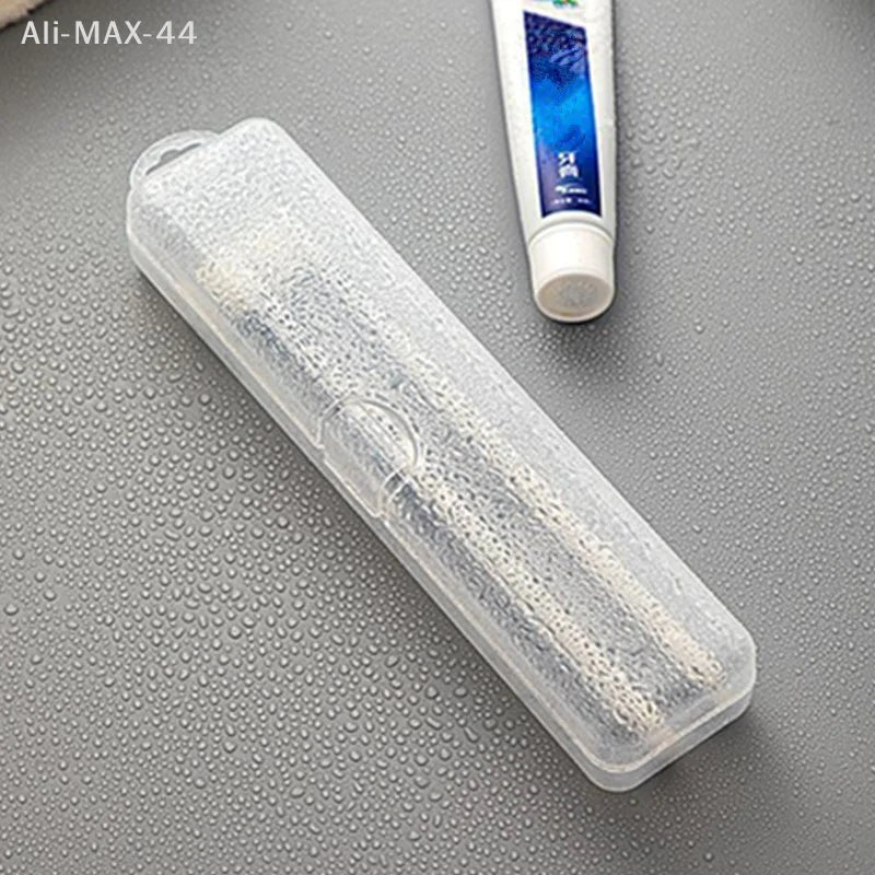 Portable Toothbrush Box Plastic Travel Toothbrush Case Transparent Toothbrush Holder Organizer Travel Practical Accessories