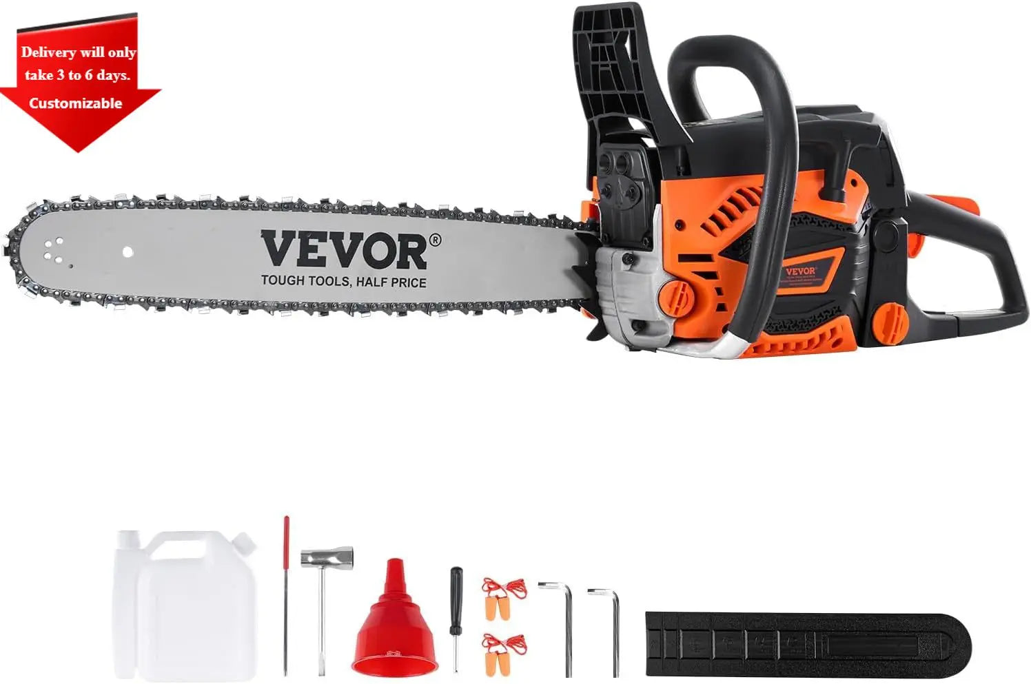 Chainsaw 58CC 2-Cycle  20 Inch Handheld Cordless Petrol Chain Saws For Forest, Wood, Garden and Farm Cutting Use