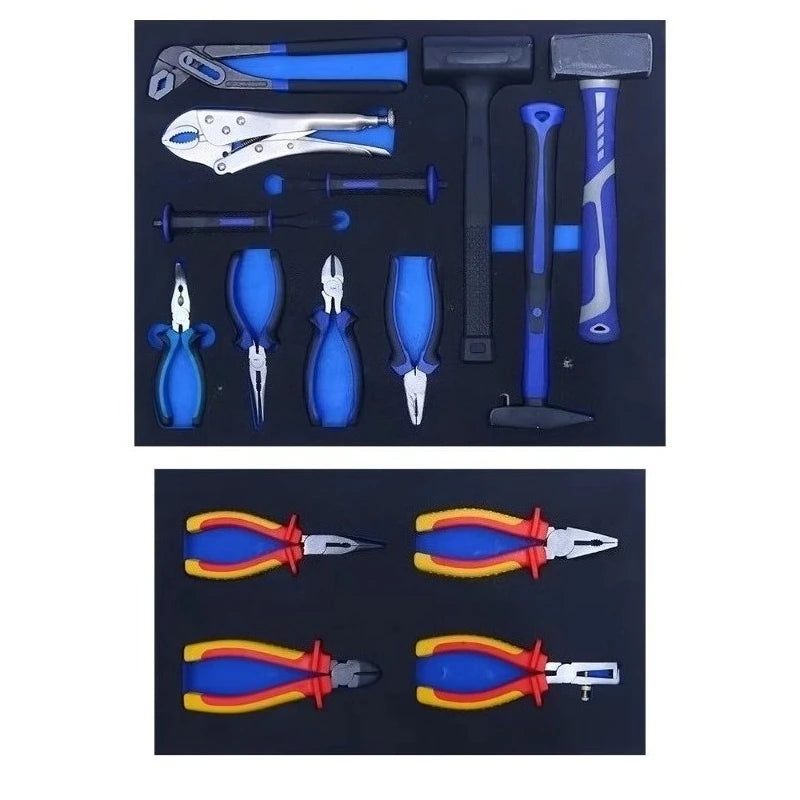 Tool Sets Cart 12-Drawers Auto Repair 287Pcs OEM Tool Kits Garage Workshop Professional Drawer Cabinet EVA Foam Garage Tool Kits