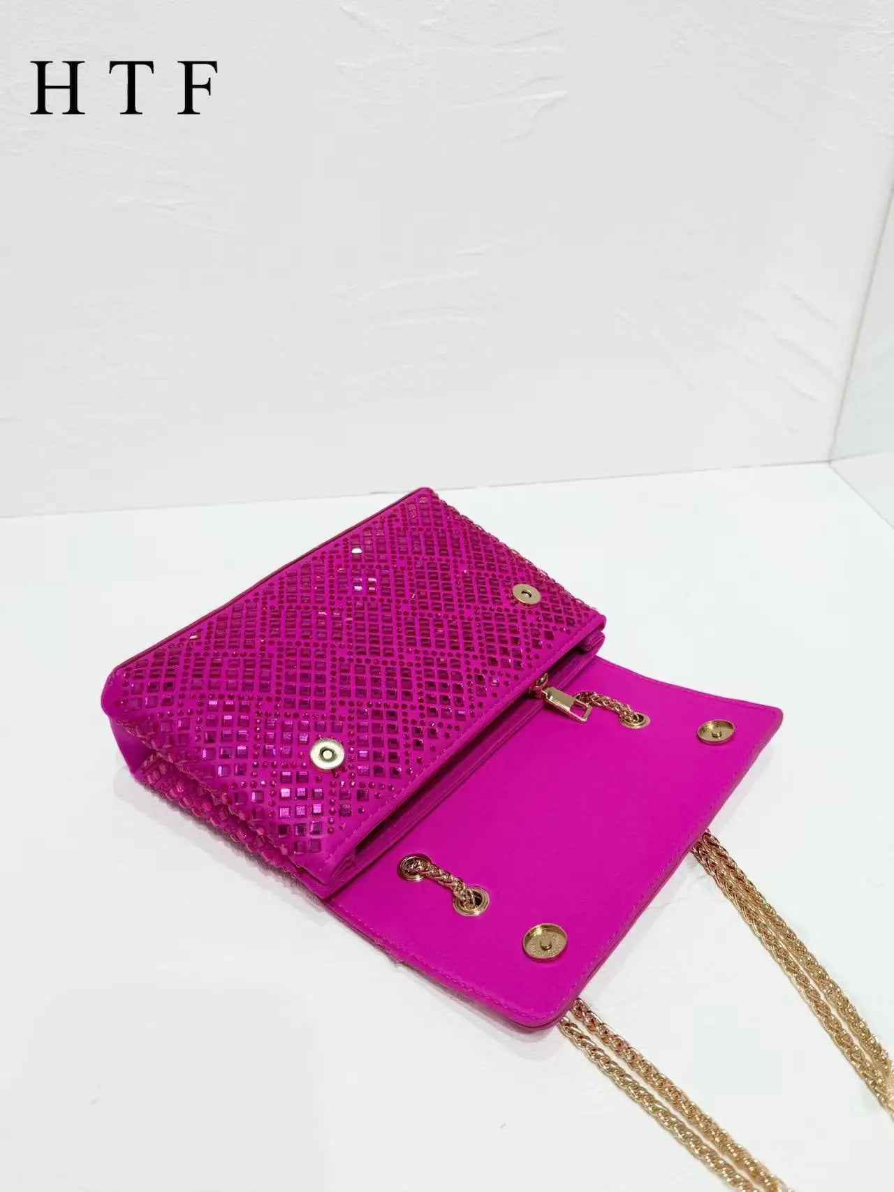 New Diamond Bag Shoulder Bag - Luxury Diamond Messenger Purse with Rhinestone Details for Bridal & Evening Bags For Women