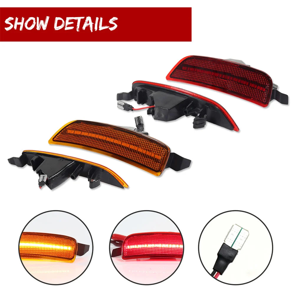 Amber/White/Red LED Front/Rear Side Marker Indicator Lights Turn Signal Light For Mazda MX-5 Miata 2016-2023 Fender Flare Lights