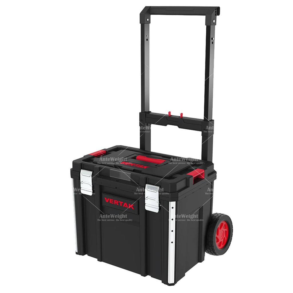 Vertak 3 in 1 Multifunctional Portable Trolley Case Three-Layer Plastic Toolbox Storage Box with Drawers