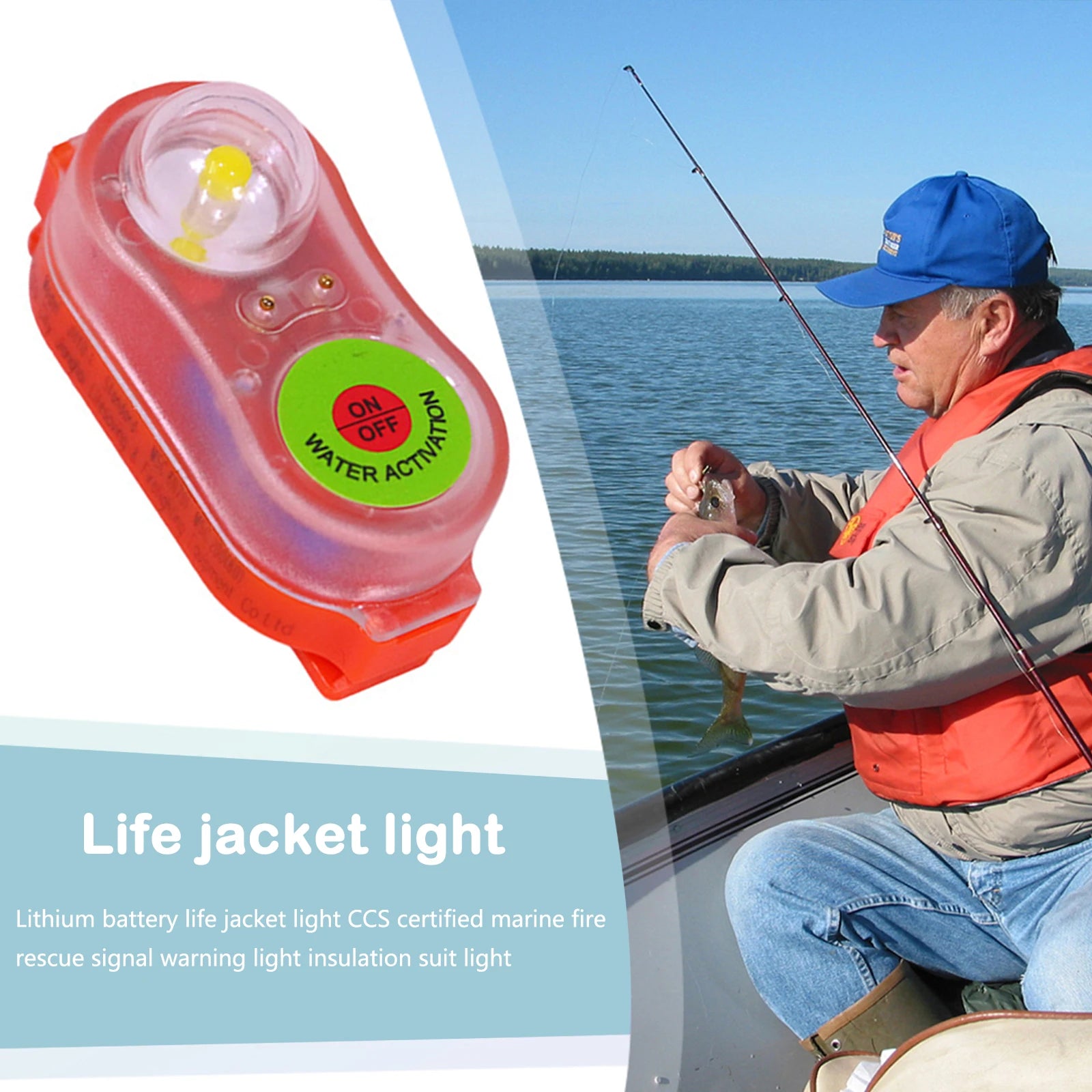 1-10pcs LED Life Jacket Light Energy-Efficient Waterproof Emergency Signal Light Easy Operation Lightweight Outdoor Accessories