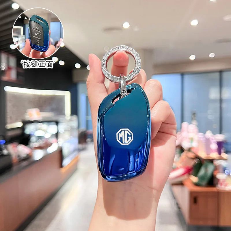 NEW Fahion Soft TPU Car Key Case Cover Shell Fob For MG ZS EV GS GT EZS HS EHS MG3 MG5 MG6 MG7 2019 2020 Styling Accessories