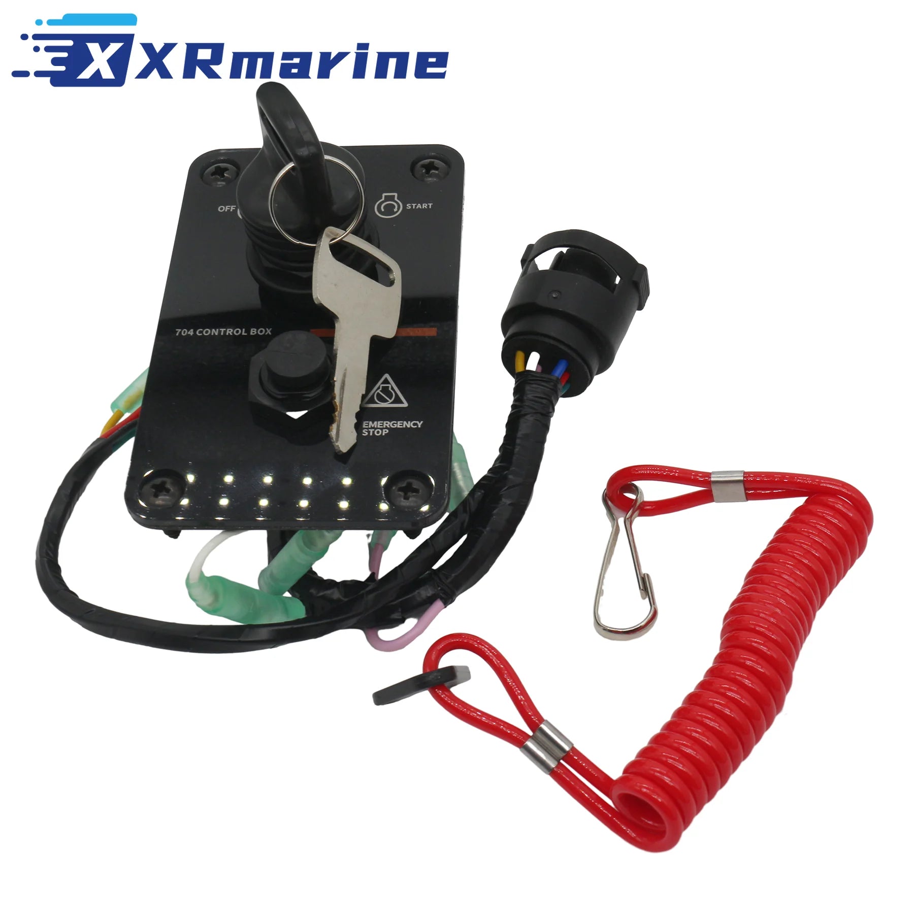 Outboard Single Engine Key Switch Assembly Panel Repl For Yamaha 704-82570-12-00 704-82570-08-00 704-82570-01-00