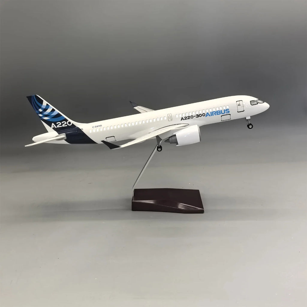 1/100 Scale for A220 prototype neo Airplane Model for Adult Pre-Built Model kit Airplane Collection Creative Tabletop Displays