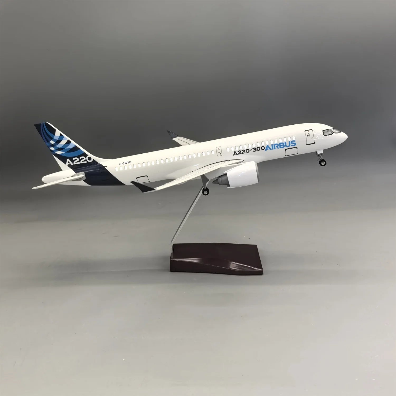 1/100 Scale for A220 prototype neo Airplane Model for Adult Pre-Built Model kit Airplane Collection Creative Tabletop Displays