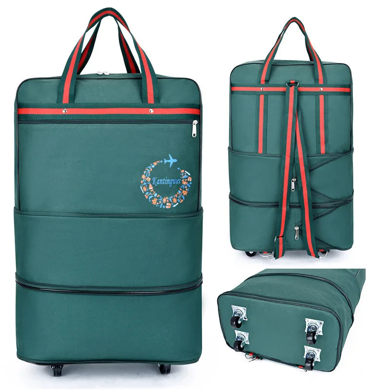 Air Checked Bag Luggage Travel Universal Wheel Foldable  Moving Storage  Oxford Waterproof  Packing Cubes