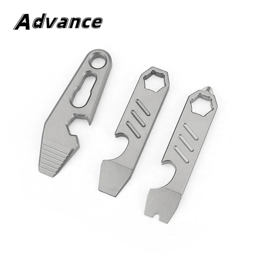 Titanium Mini Bottle Opener Multi-Tool Titanium Alloy Outdoor EDC Key Chain Accessories