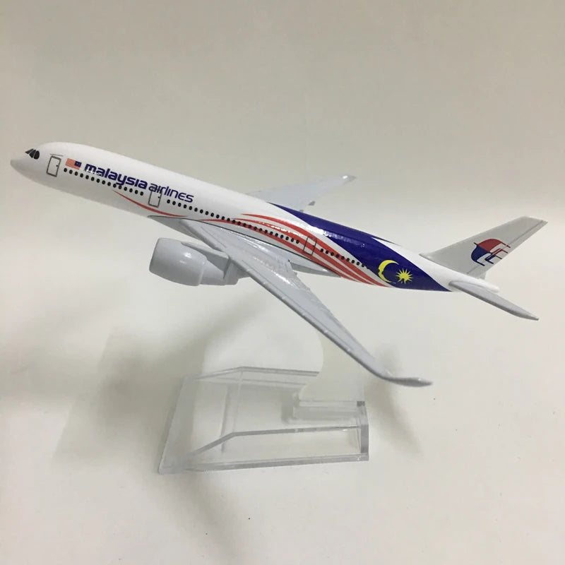 JASON TUTU 16cm Malaysia Airlines Airbus A350 Model Airplane Diecast Metal 1/400 Scale Plane