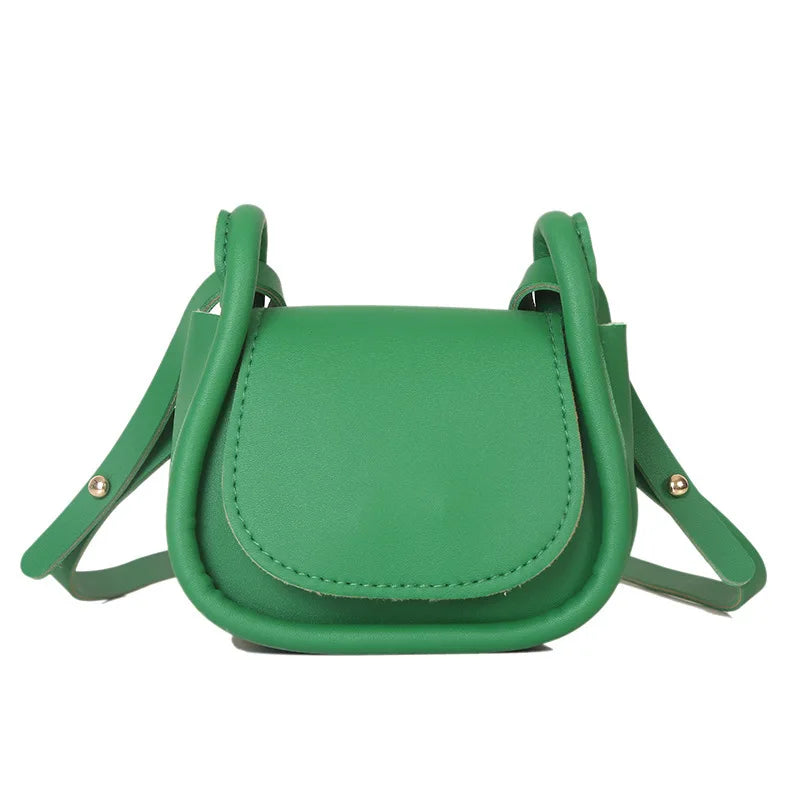 Candy Color PU Leather Mini Crossbody Bag Shoulder Bags for Women Small Saddle Bag Lipstick Coin Money Pouch Card Holder Fashion