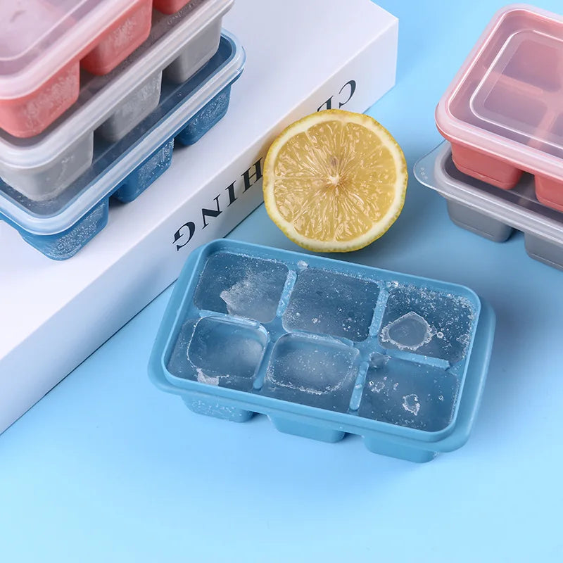 Creative Hexagon 37 Grid Ice Making Honeycomb with Lid Silicone Moulds Refrigerator Homemade Ice Mold Household Ice Making box