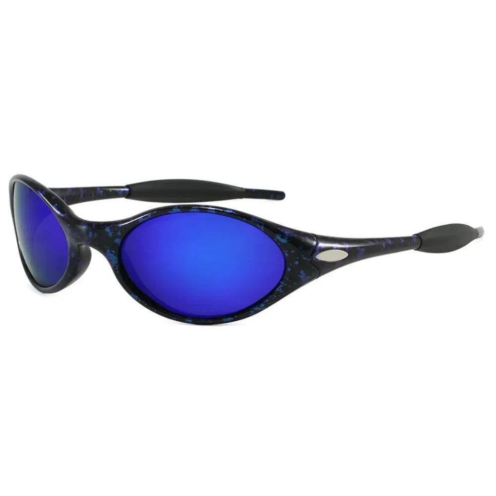 Y2K polarized sunglasses, European and American style, unisex, TR vintage oval frame, outdoor driving, cycling, hiking glasses