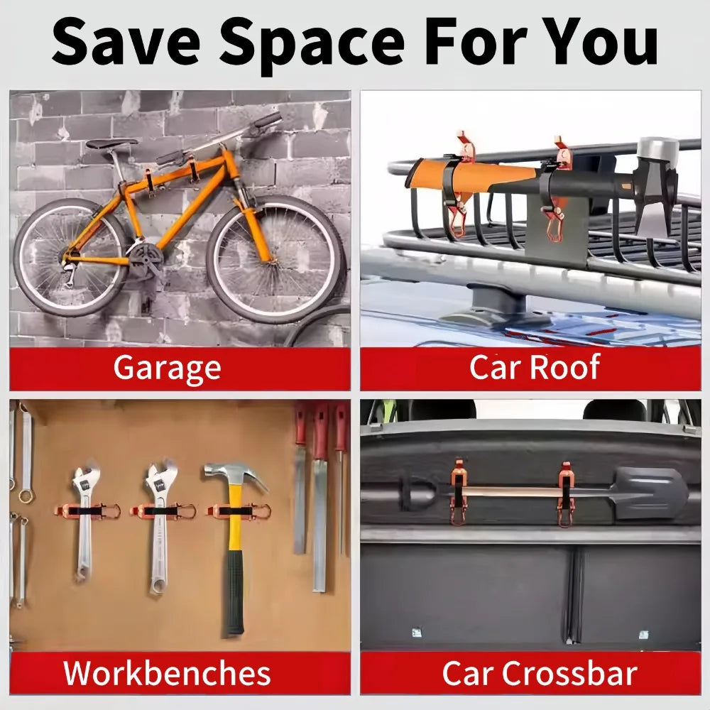 1/2/4PCS Tool Fixing Bracket Car Roof Luggage Rack Shovel Mount Clamps Kit Wall Mounting Quick Release Clamps Car RV Accessories