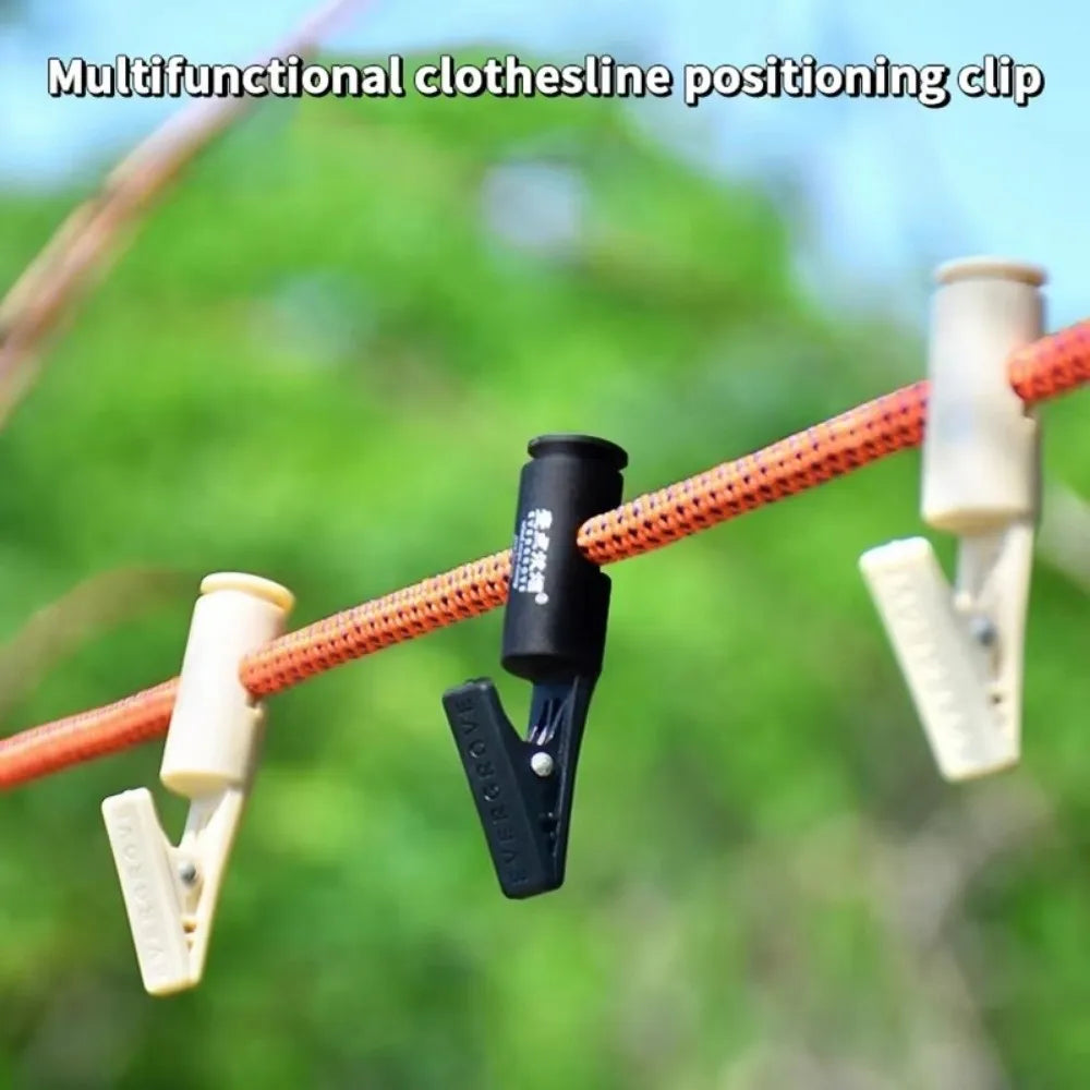 2Pcs Mini Clothesline Positioning Clip Outdoor Nylon Camping Clothespin Multi-function Windproof Laundry Pegs Clip