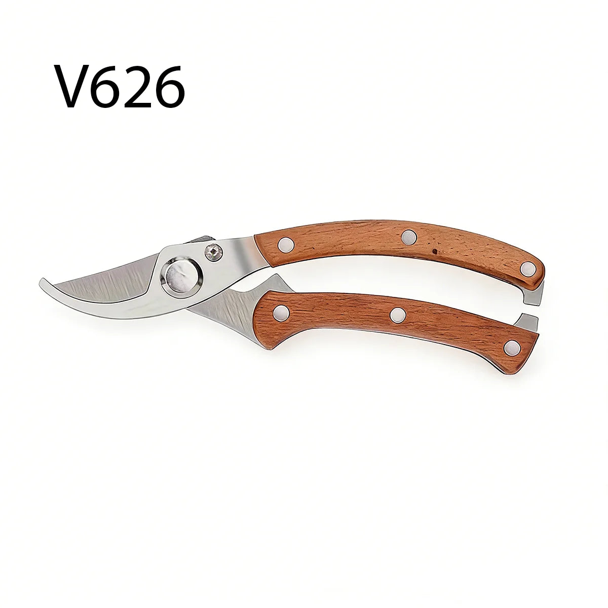 Stainless Steel Garden Pruners, Wooden Handle Bypass Shears