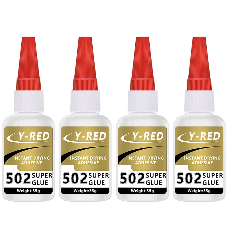 502 Super Strong Quick-Drying Adhesive, Strong Bond Liquid Glue 30-50g for Leather, Rubber, Wood, Metal, Plastic & Toys