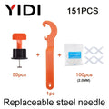 51/151/401/701pcs Tiles Leveling System Level Wedges Tile Cross Spacer Locator Resuable Replaceable Steel Heedle Leveler Tools