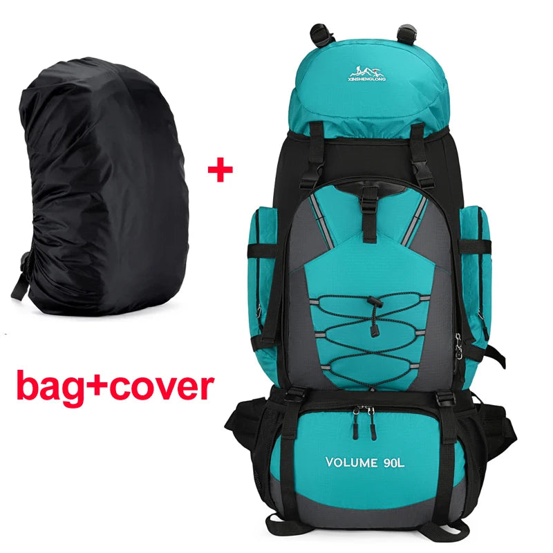 90L Hiking Camping Backpack Travel Daypack Waterproof Trekking Rucksack Large Outdoor Sports Bags for Men Climbing Touring Bag