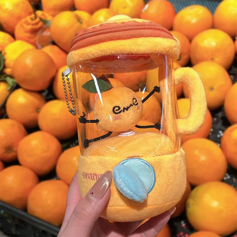 Cartoon Funny Carrot Juicer Plush Toy Drawstring Rotating Bag Pendants Carrot/Flower Blender Toy Stuffed Plush Toy Children Gift