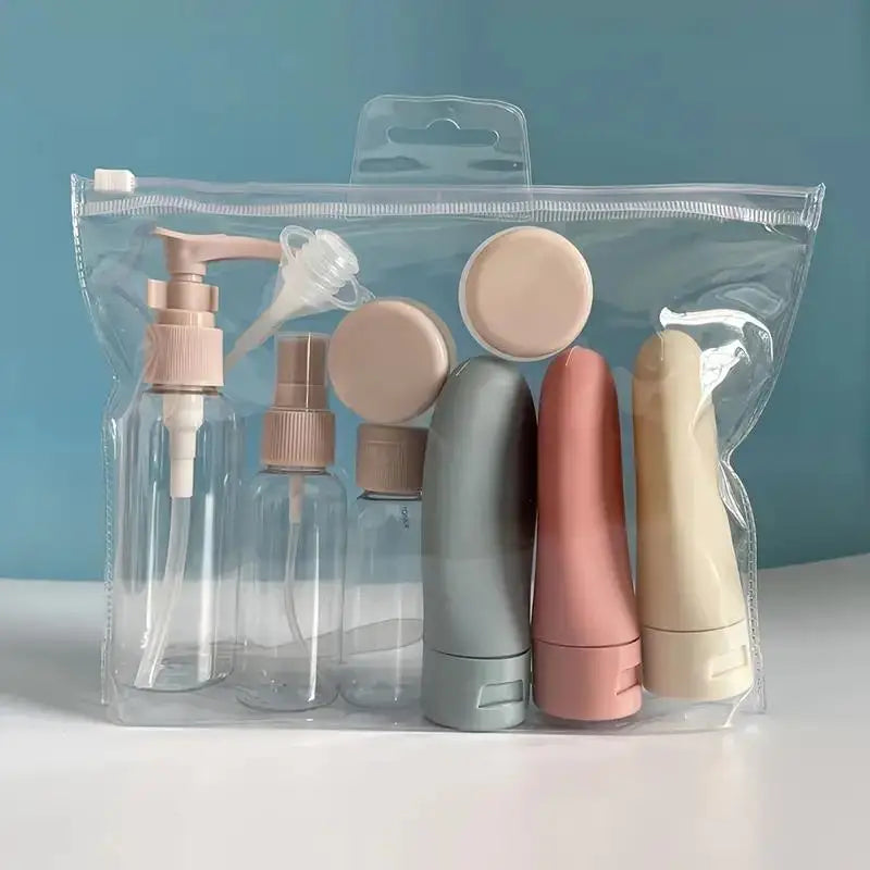 Refillable Travel Bottle Set Leak-Proof Containers for Perfume Lotion Shower Gel and Shampoo Portable Cosmetic Storage