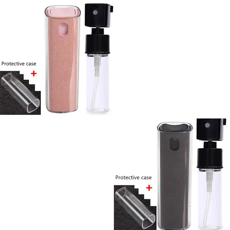 1/2pcs 2-in-1 Mobile Phone Screen Spray Bottle Computer Screen Cleaner with Microfiber Cloth Set Cleaning Tools Car Cleaning
