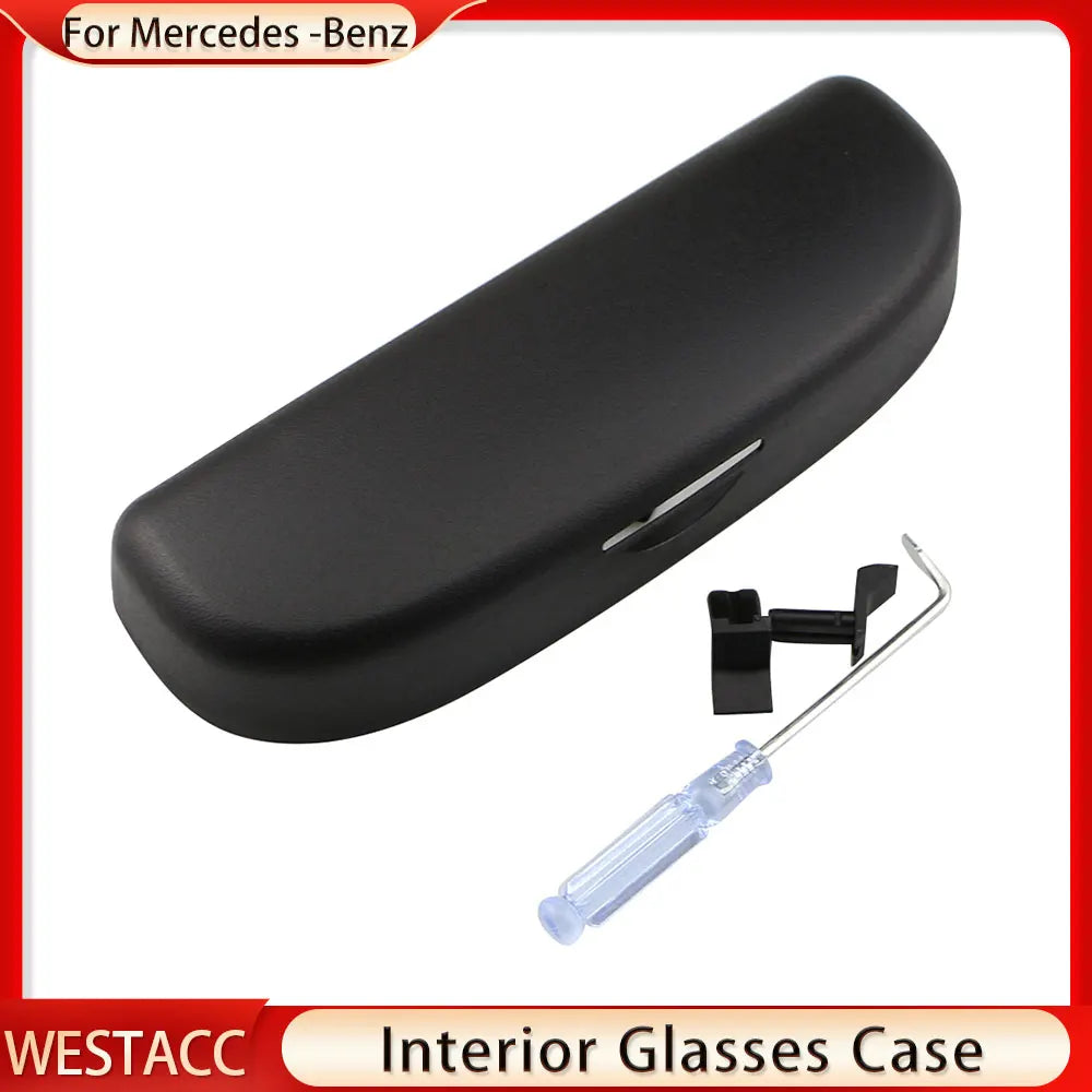 Car Sunglasses Box Glasses Case Holder for Mercedes Benz A B C Class W203 W204 W205 W168 W169 W176 W245 W246 Accessories