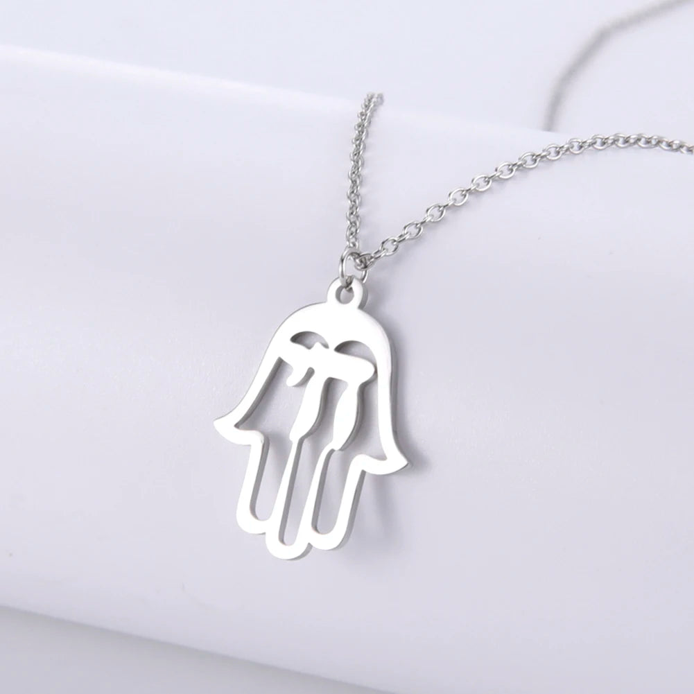 Dawapara Hebrew Letter Hai Chai Necklace Sign of Life Stainless Steel Jewelry Traditional Religious Judaic Jewish Hanukkah Gift