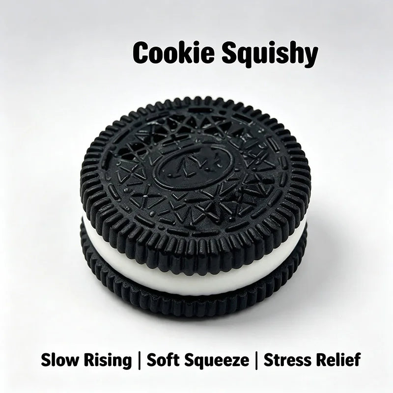 Simulation Biscuit Stress Relief Squishy Toy Creative Cookie Pinch Squeeze Toy Biscuit Anti-stress Fidget Toy for Adult