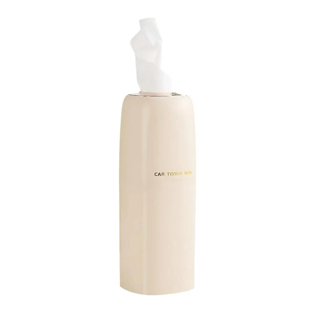 Refillable Car Tissues Cylinder Tissue Dispenser Cup Holder Round Tube Tissue Container Space-saving Large Capacity