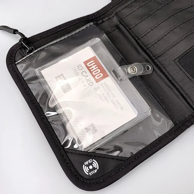 Waterproof Passport Holder Travel Wallet Multifunctional Small Credit Card Wallet Storage Bag Portable Document Storage Bag