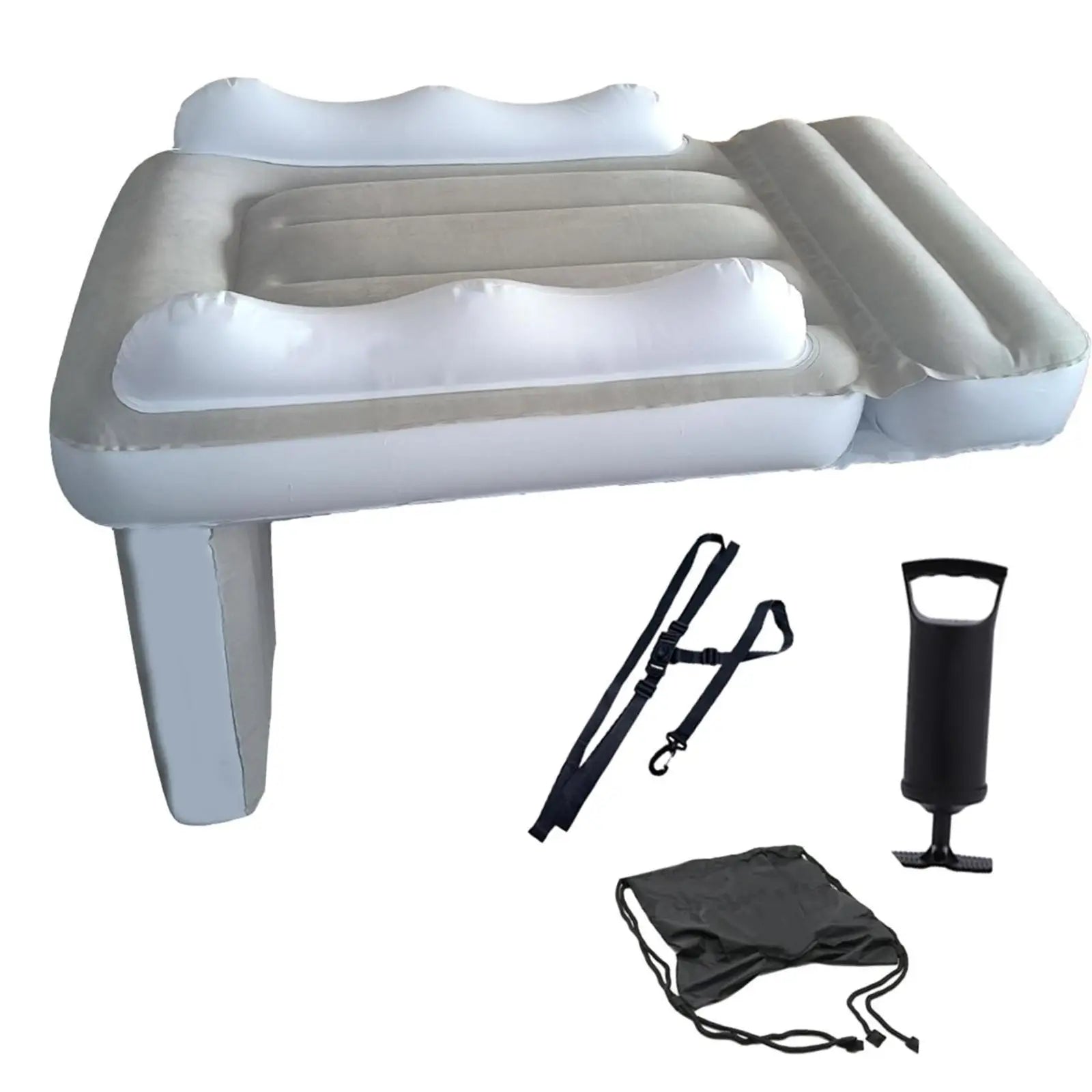 Inflatable Airplane Bed Blowup Bed Plane Bed with Belt Travel Air Bed Baby Air Mattress for Travel Camping Train Picnic Car Trip