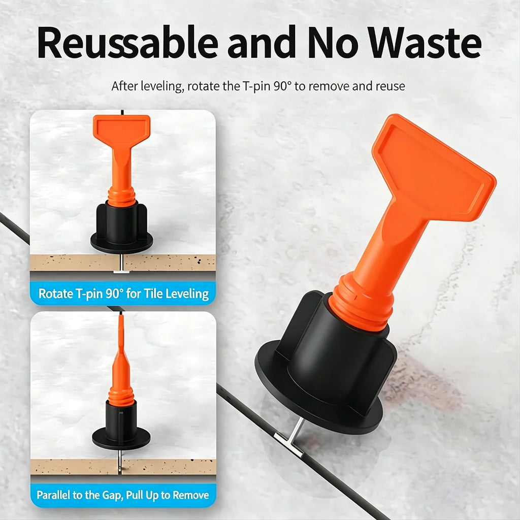 402pcs Tile Leveling Tools, Tile Levelers, Cross-Shaped Tile Levelers, T-Shaped Tile Levelers, Flooring Installation Tools.
