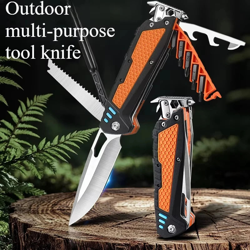 New Multifunctional Folding Tool Knife Outdoor Hiking Camping EDC Tool Folding Knife Portable Multi-purpose Emergency Box Cutter