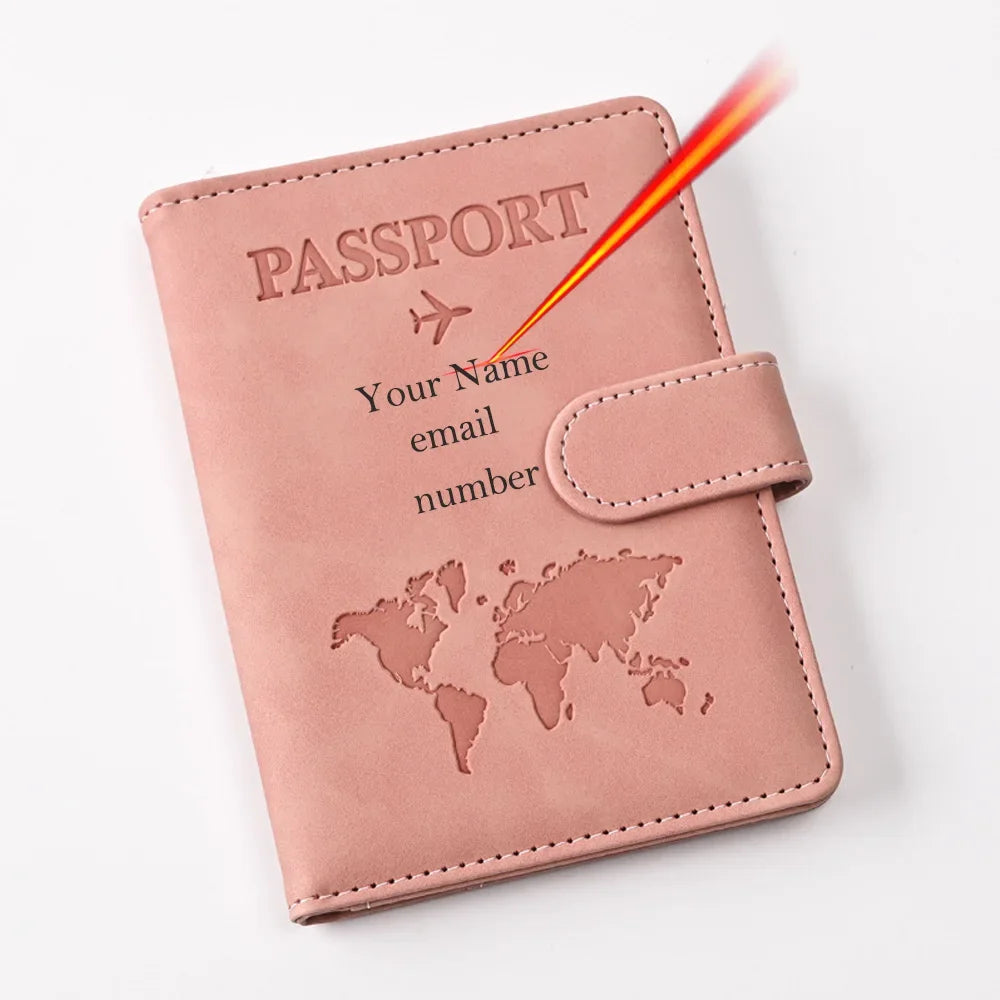Customized Name Passport Cover, Monogrammed Engraved Name Passport Cover, Passport Holder, Wedding Bridesmaid Groomsman Gift