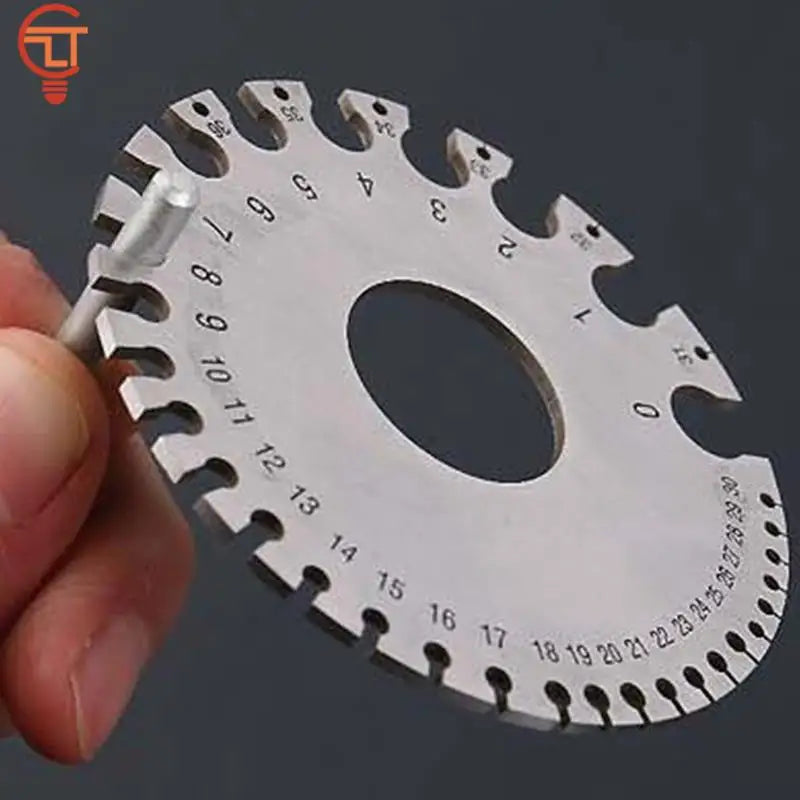 0-36 Round AWG SWG Wire Gauge Thickness Ruler Gauge Diameter Stainless Steel Measurer Tool Welding Inspection Wire Gauge