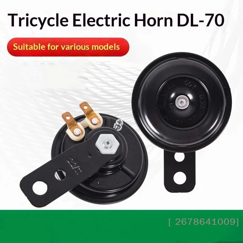 ⚑Motorcycle Horn 12V 48V 60V Universal Waterproof Electric Horn Moto Bike Motor ScooterSuper Loud Round Speaker