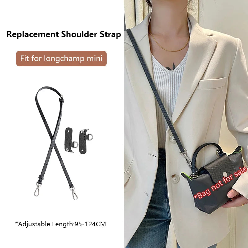 Genuine Leather Bag Shoulder Strap For Longchamp Mini Bag Crossbody Bag Strap Adjustable Bag Belt Bag Replacement Accessories