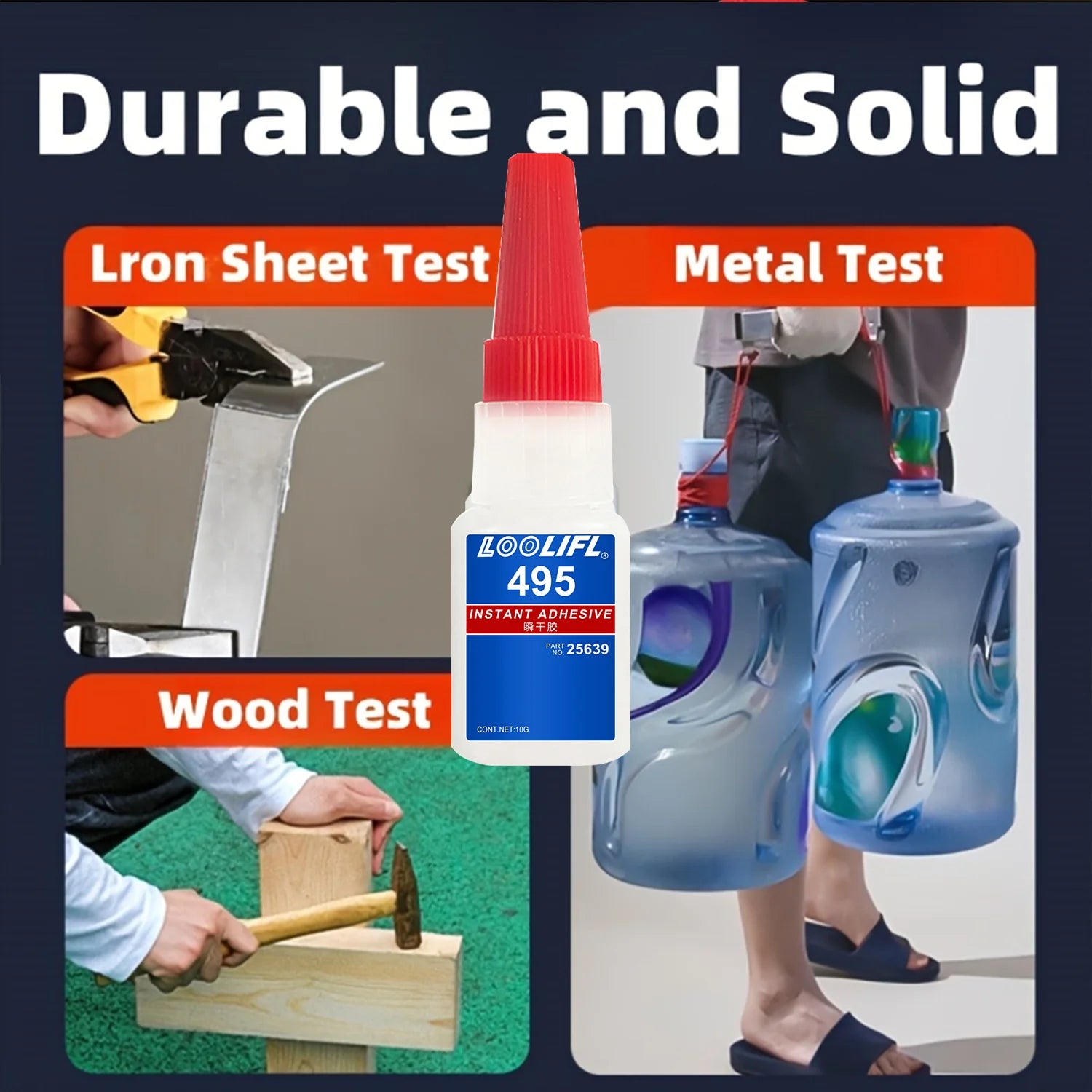 LOOLIFL 414/495 Instant Strong Super Glue Universal Superglue Mighty Instant Glue for Resin Ceramic Metal Glass Fast Dry Tool