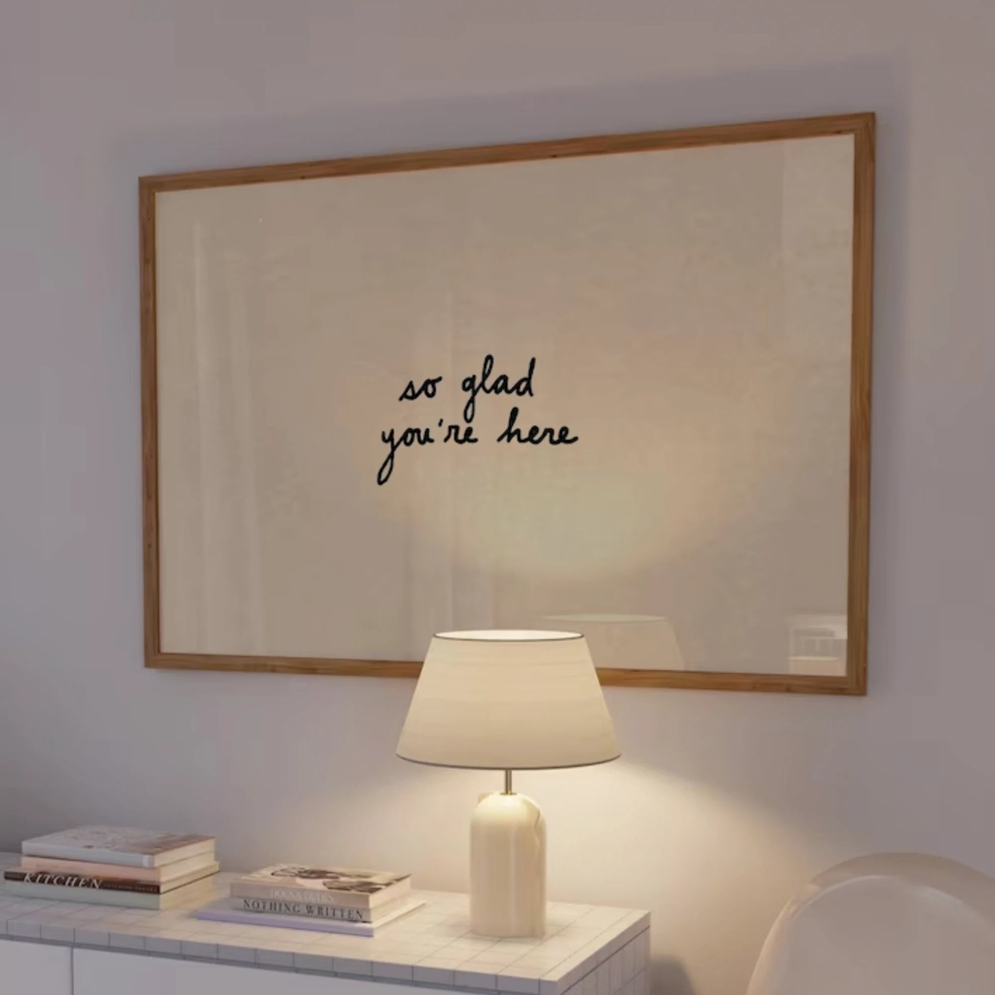 So Glad You're Here Entryway Wall Art Print Canvas Painting Poster Picture For Living Room,Guest Room Bedroom Home Decor